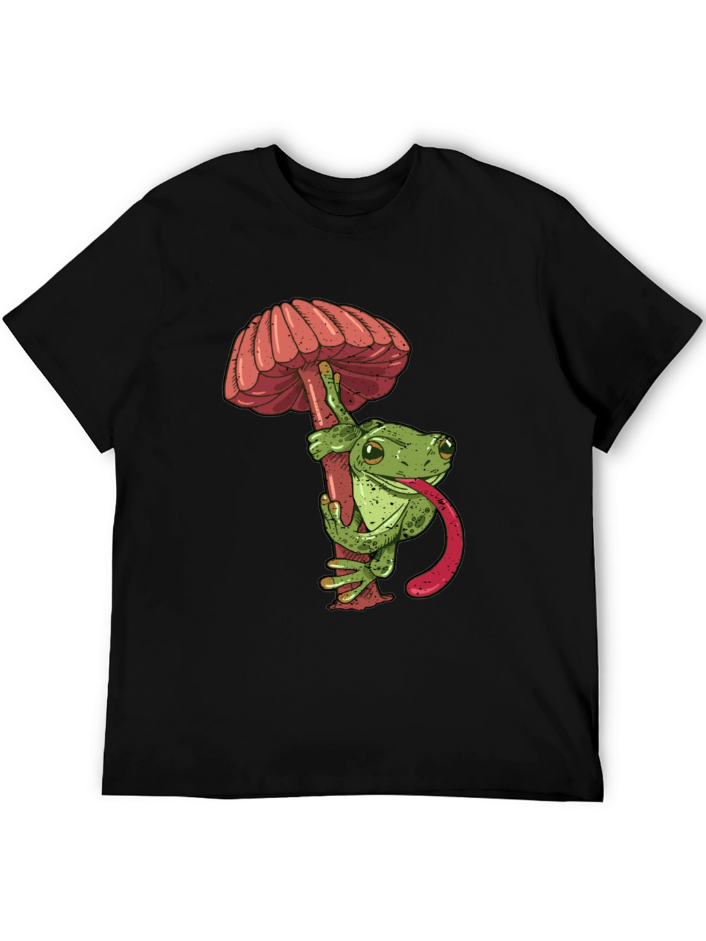 Frog & Mushroom Graphic Tee - Cool Unique Design!