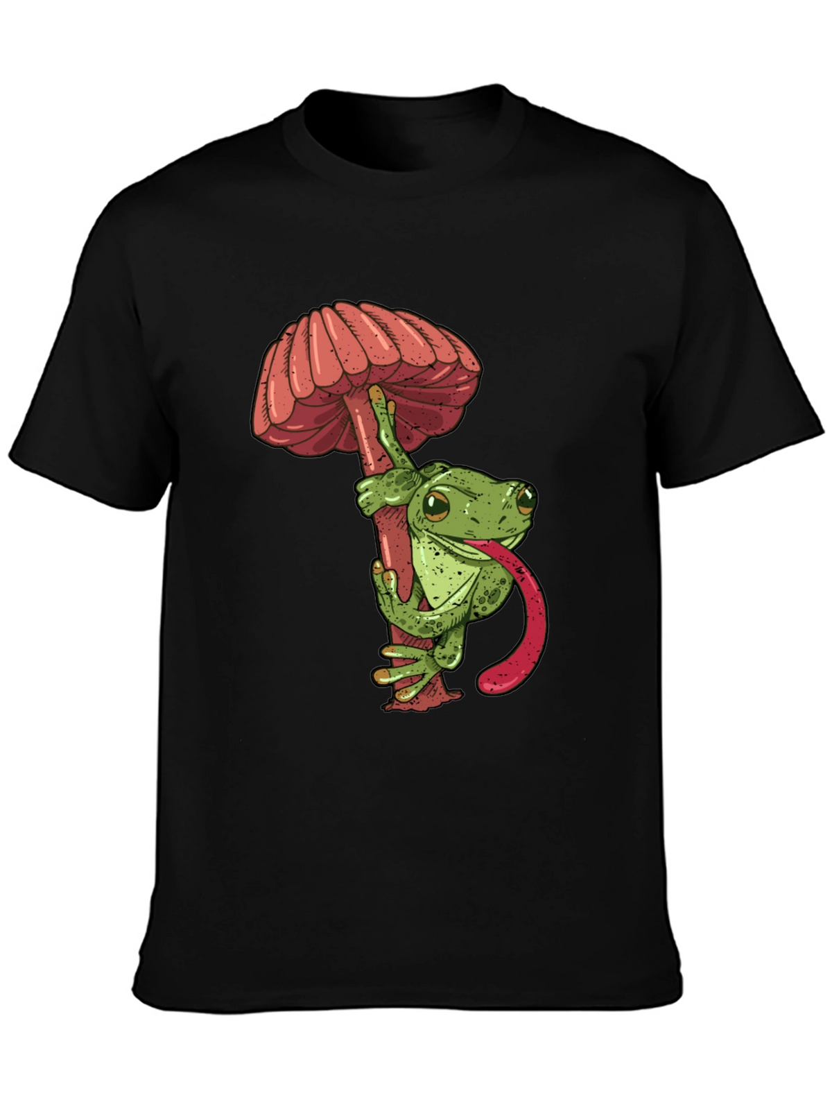 Frog & Mushroom Graphic Tee - Cool Unique Design!