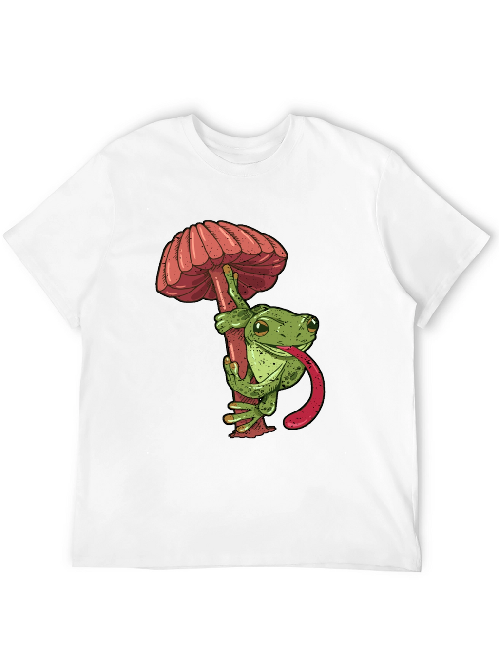 Frog & Mushroom Graphic Tee - Cool Unique Design!