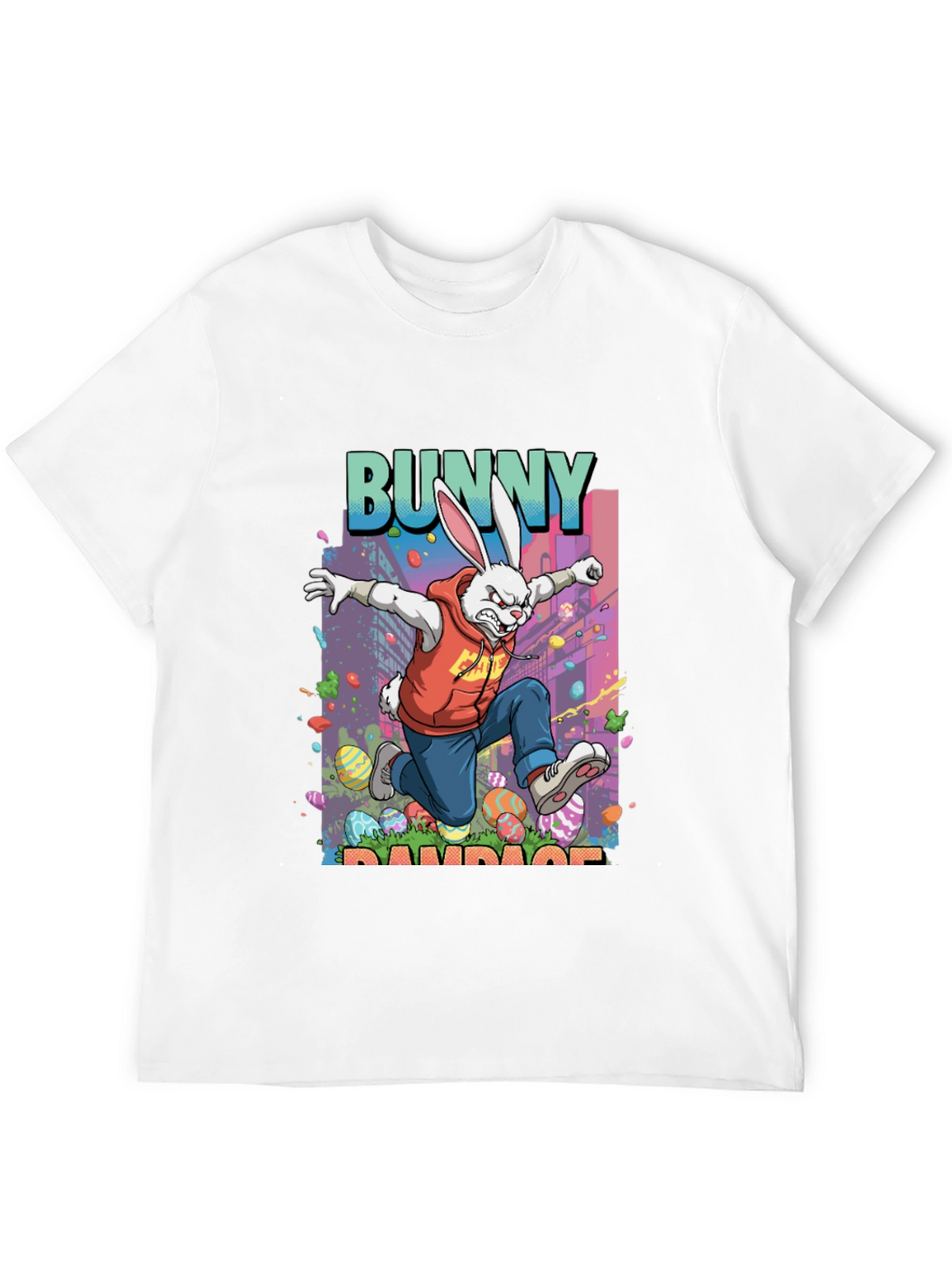 Bunny Rampage Graphic Tee - Easter Apparel