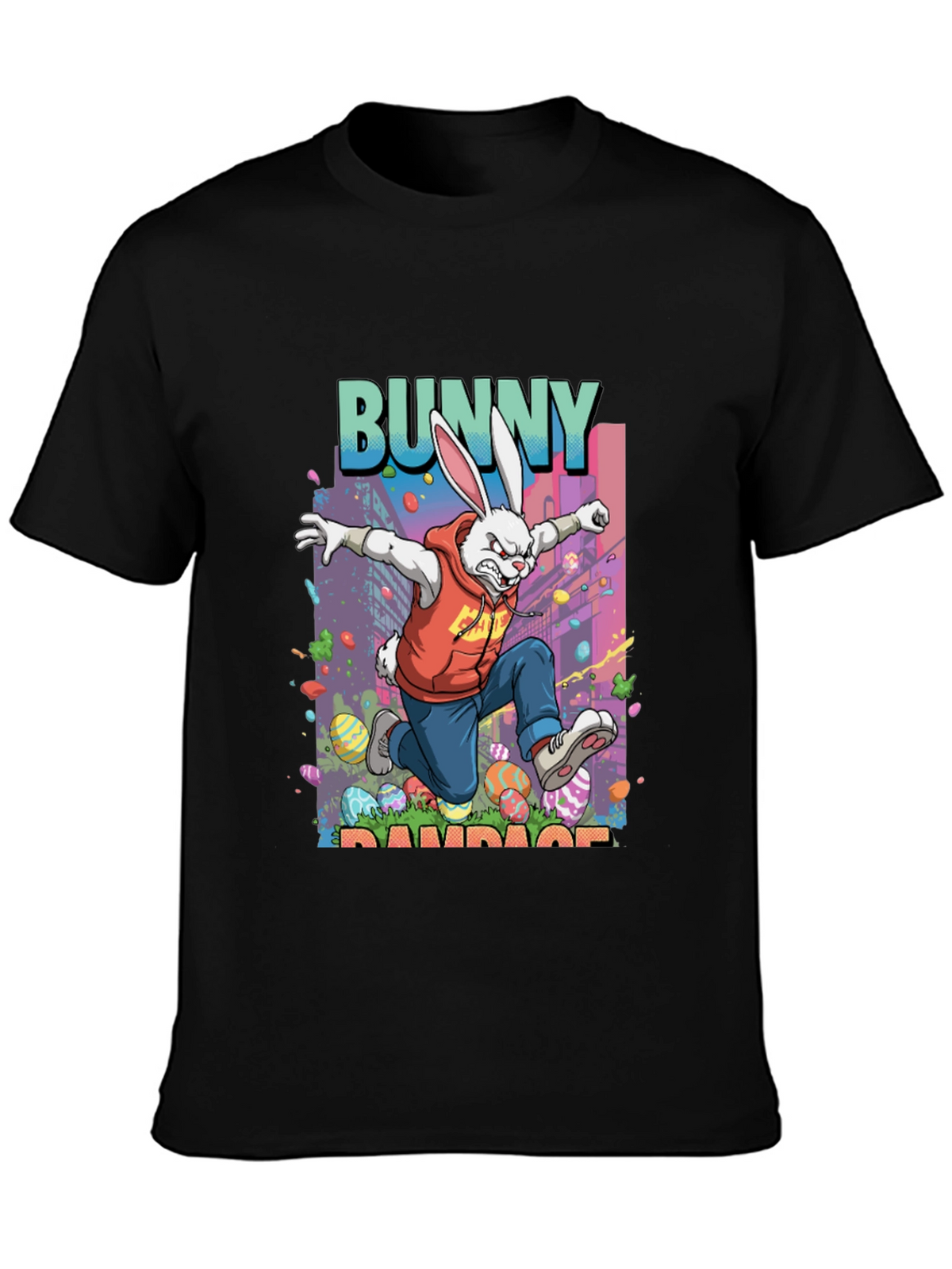 Bunny Rampage Graphic Tee - Easter Apparel