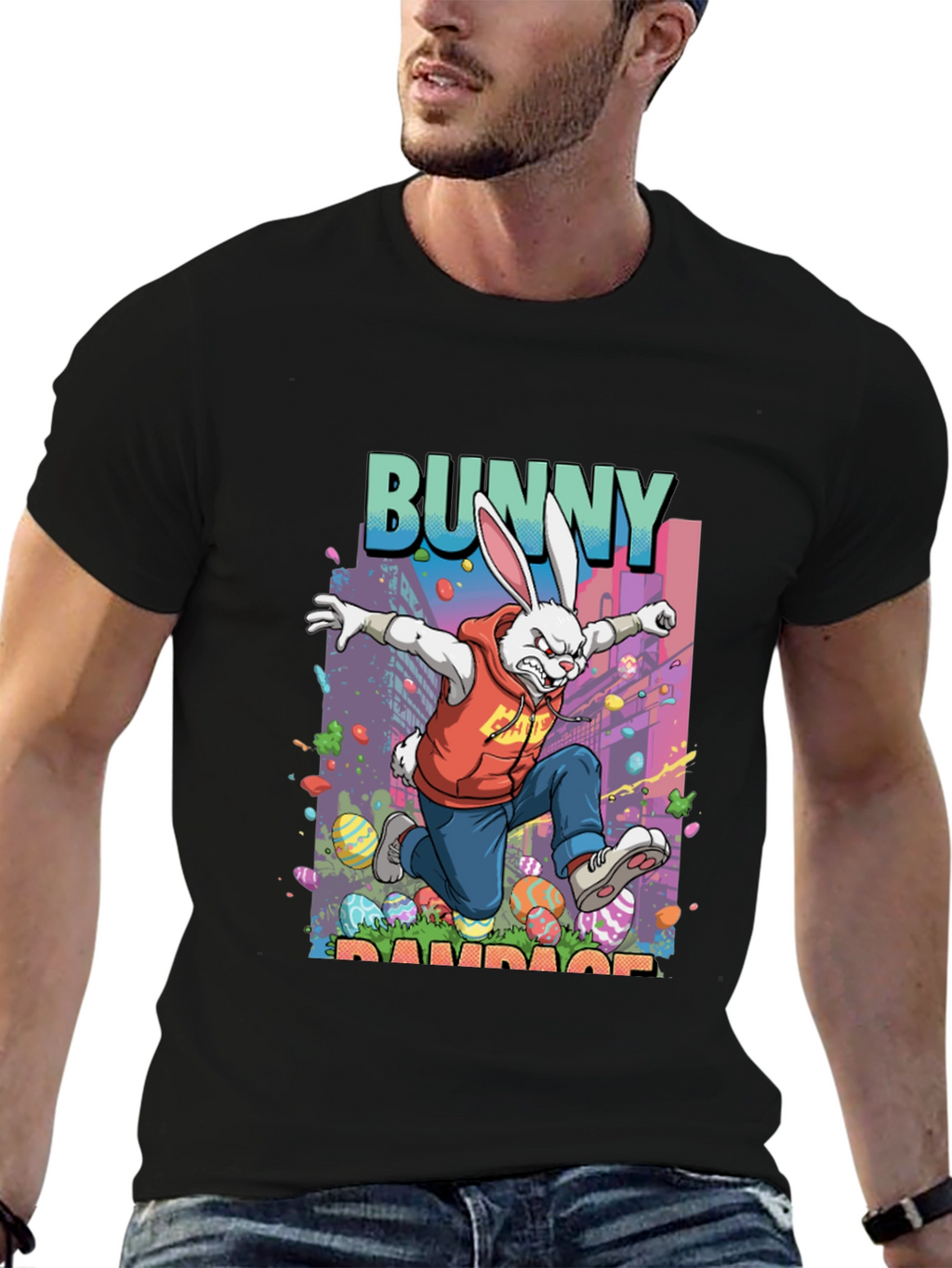 Bunny Rampage Graphic Tee - Easter Apparel