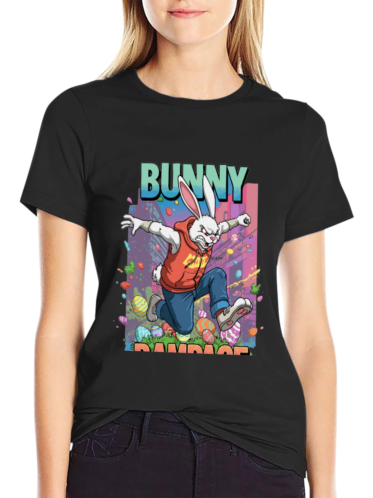 Bunny Rampage Graphic Tee - Easter Apparel