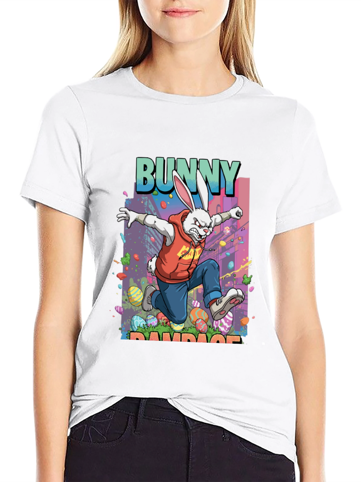 Bunny Rampage Graphic Tee - Easter Apparel