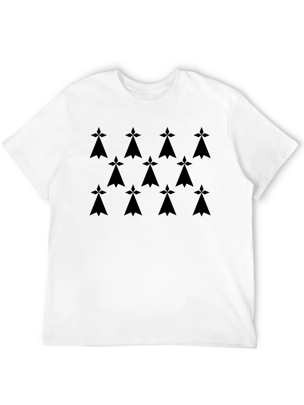 Mens Black Ermine Pattern T-Shirt
