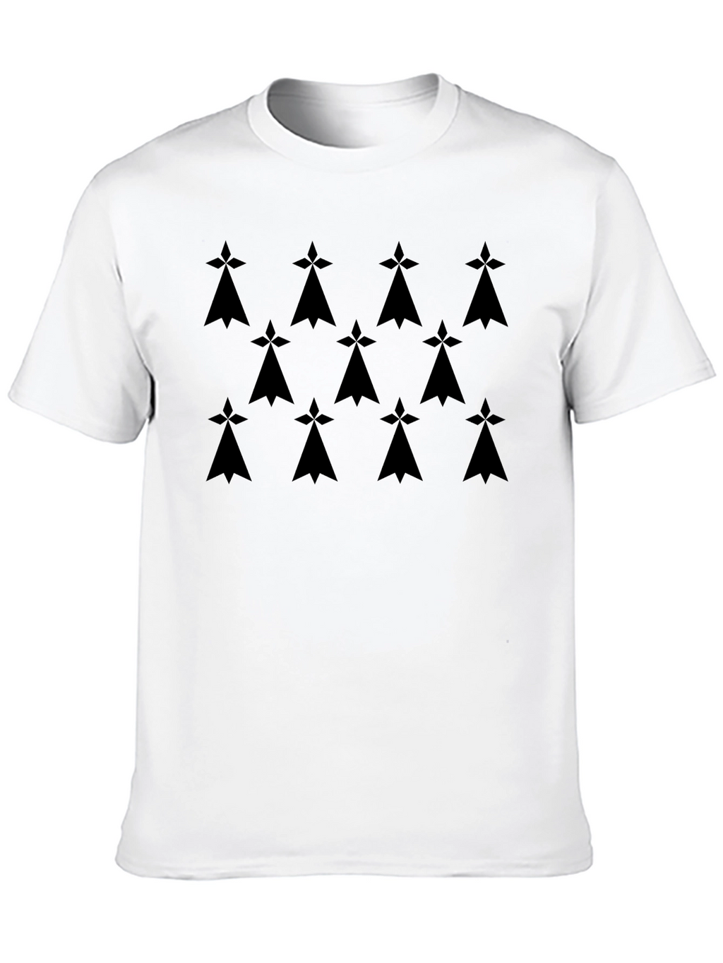 Mens Black Ermine Pattern T-Shirt