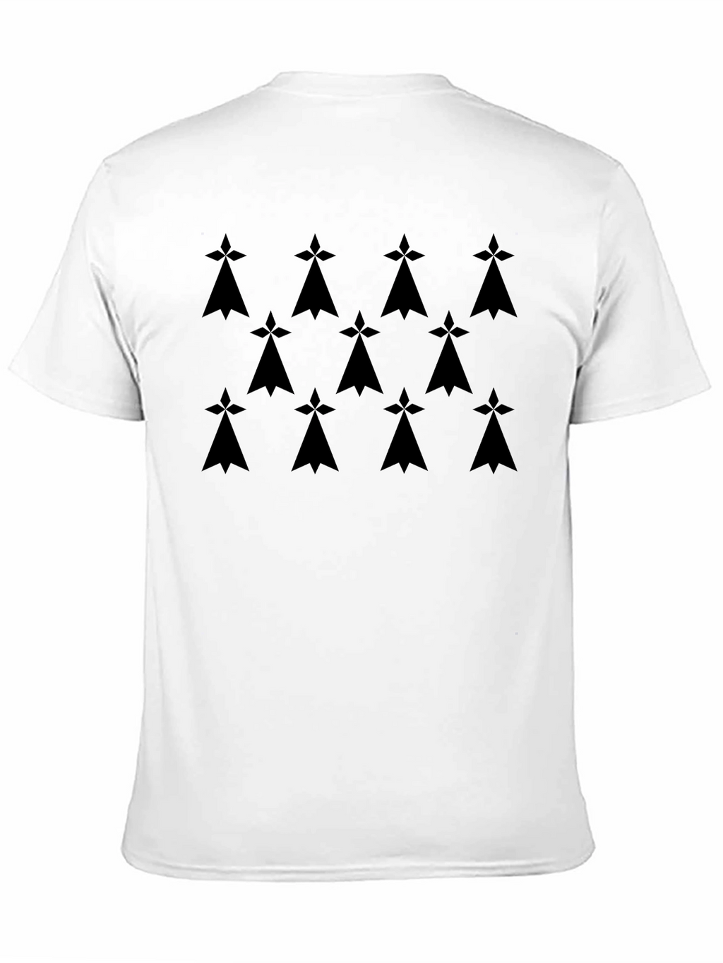 Mens Black Ermine Pattern T-Shirt