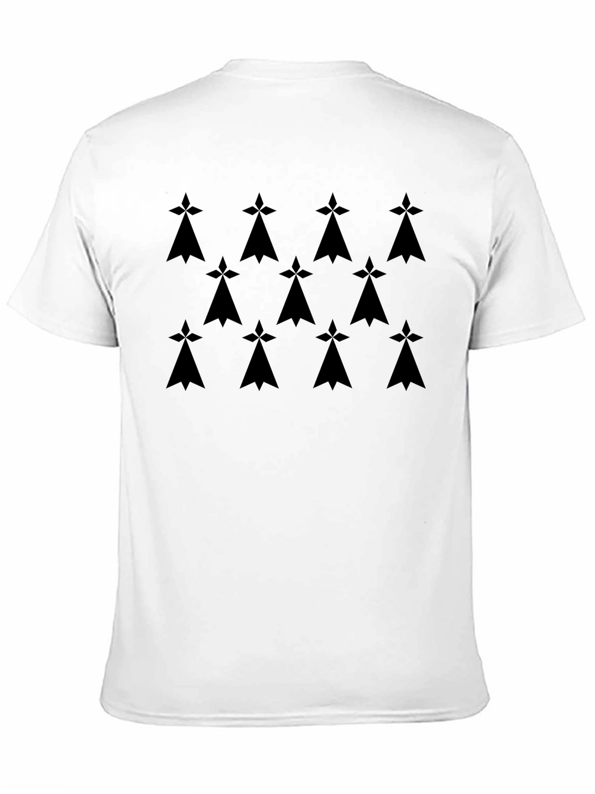 Mens Black Ermine Pattern T-Shirt