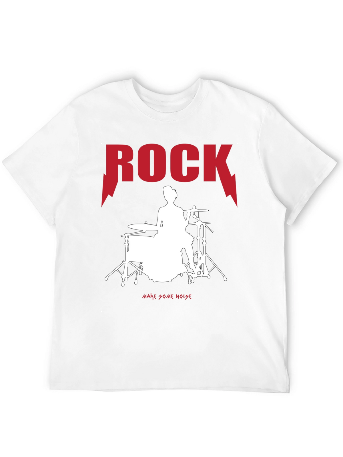 Rock Drummer Graphic Tee - Unisex Black T-Shirt