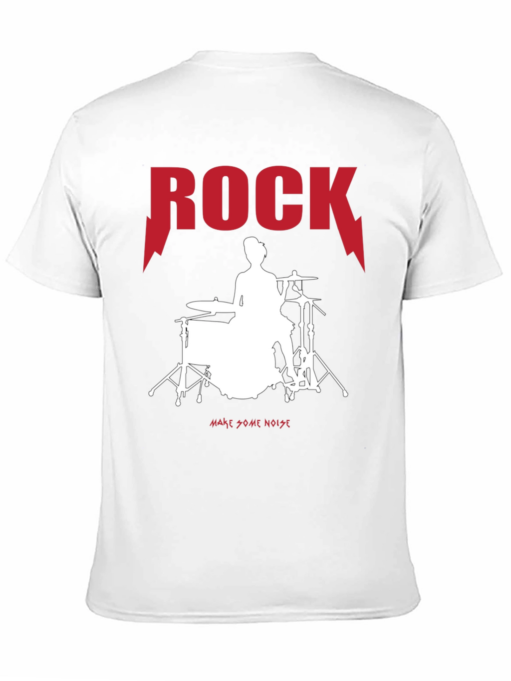 Rock Drummer Graphic Tee - Unisex Black T-Shirt