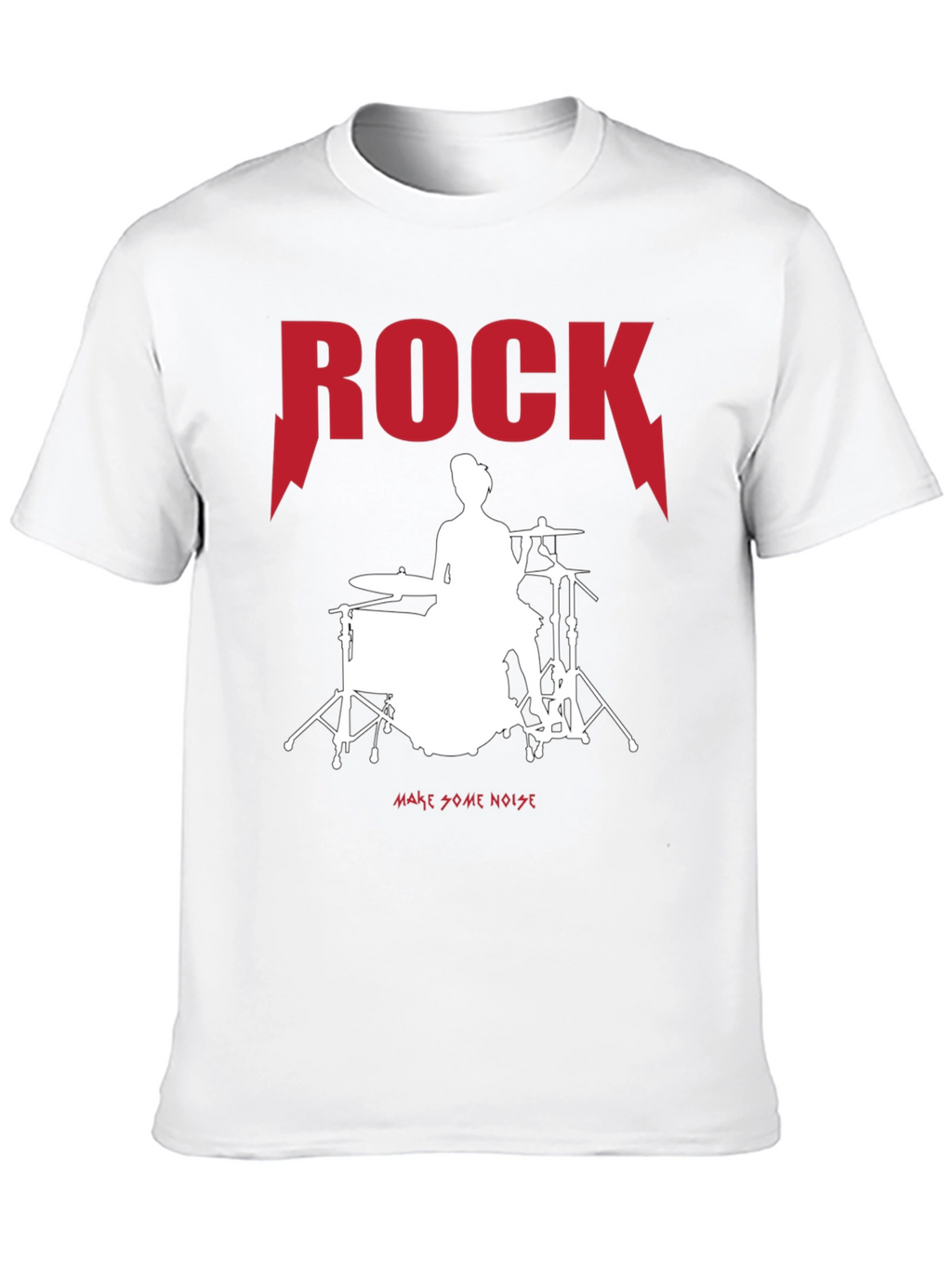 Rock Drummer Graphic Tee - Unisex Black T-Shirt