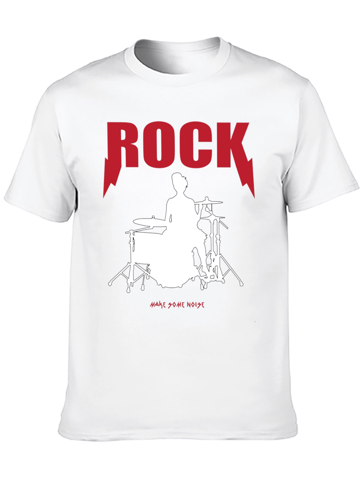 Rock Drummer Graphic Tee - Unisex Black T-Shirt