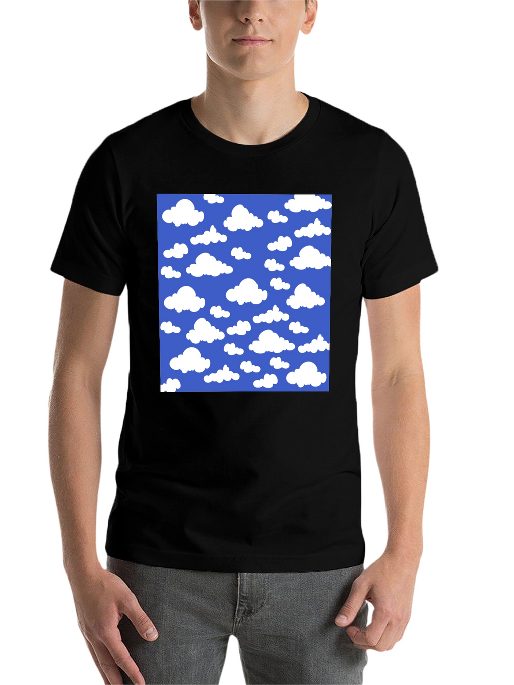 Sky Cloud Pattern Graphic Tee