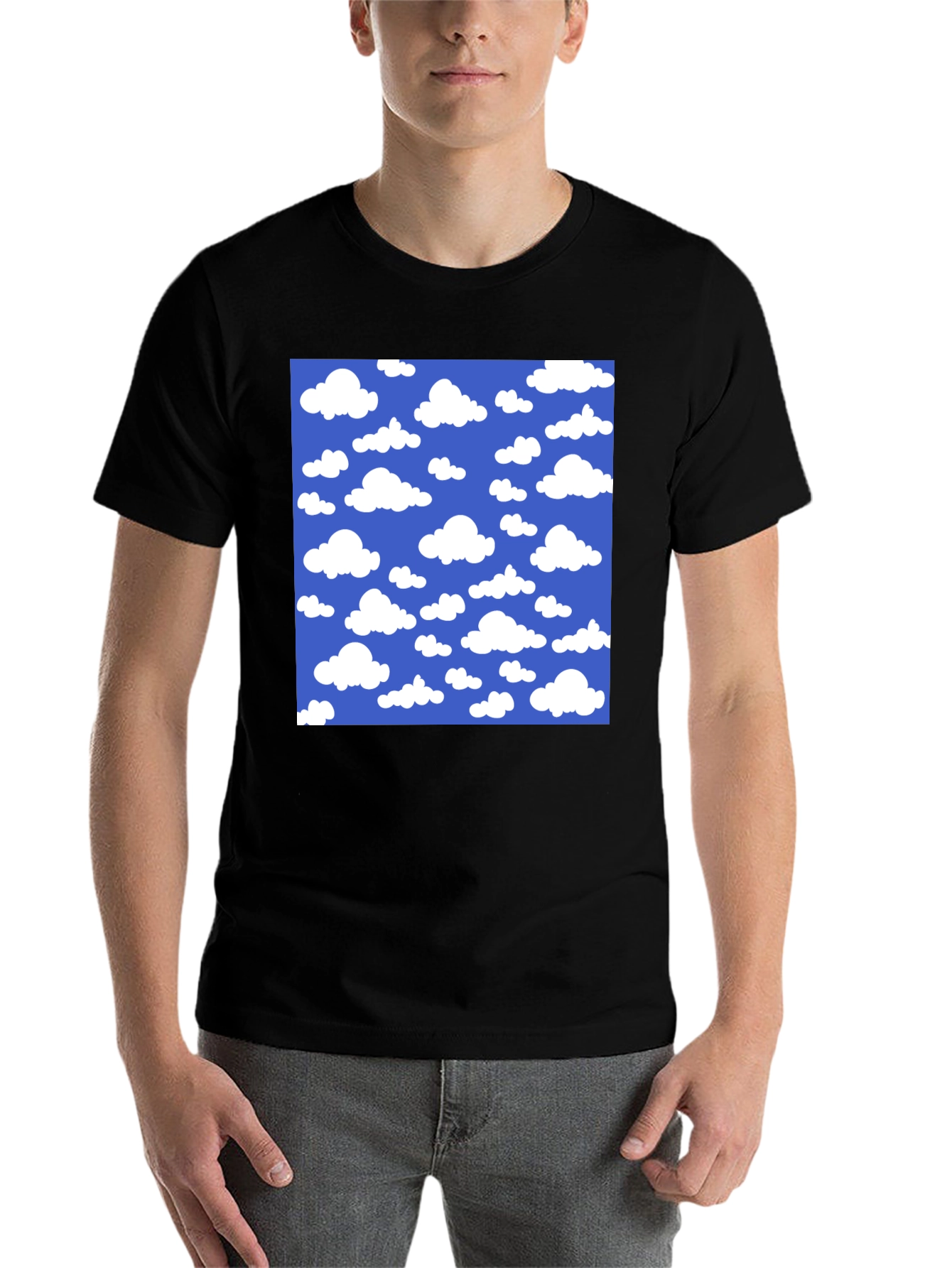 Sky Cloud Pattern Graphic Tee