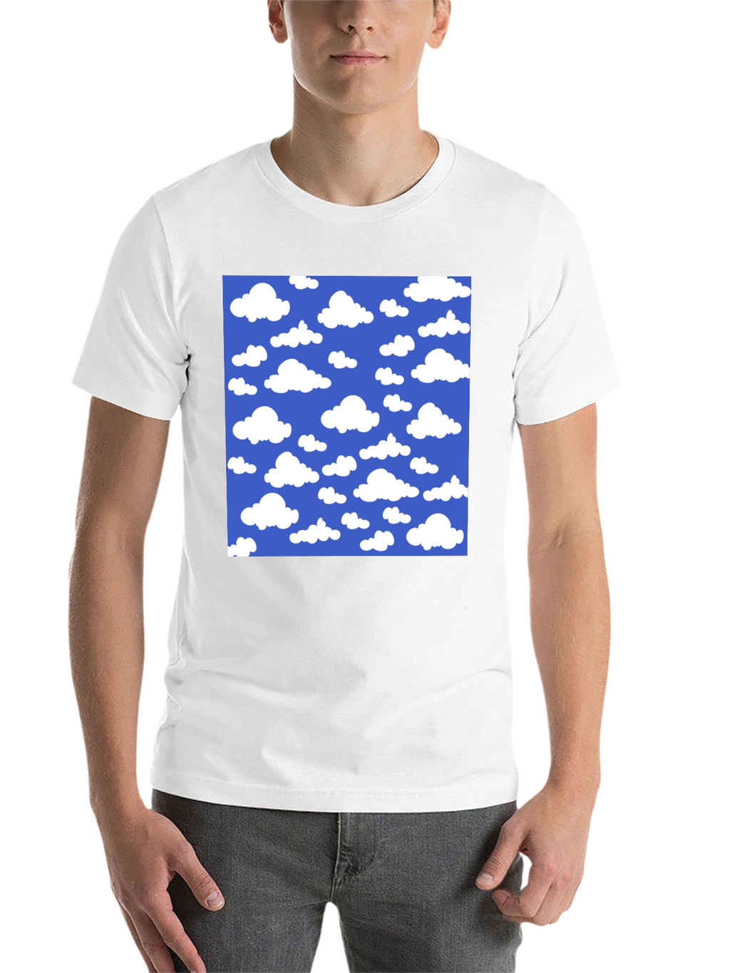 Sky Cloud Pattern Graphic Tee