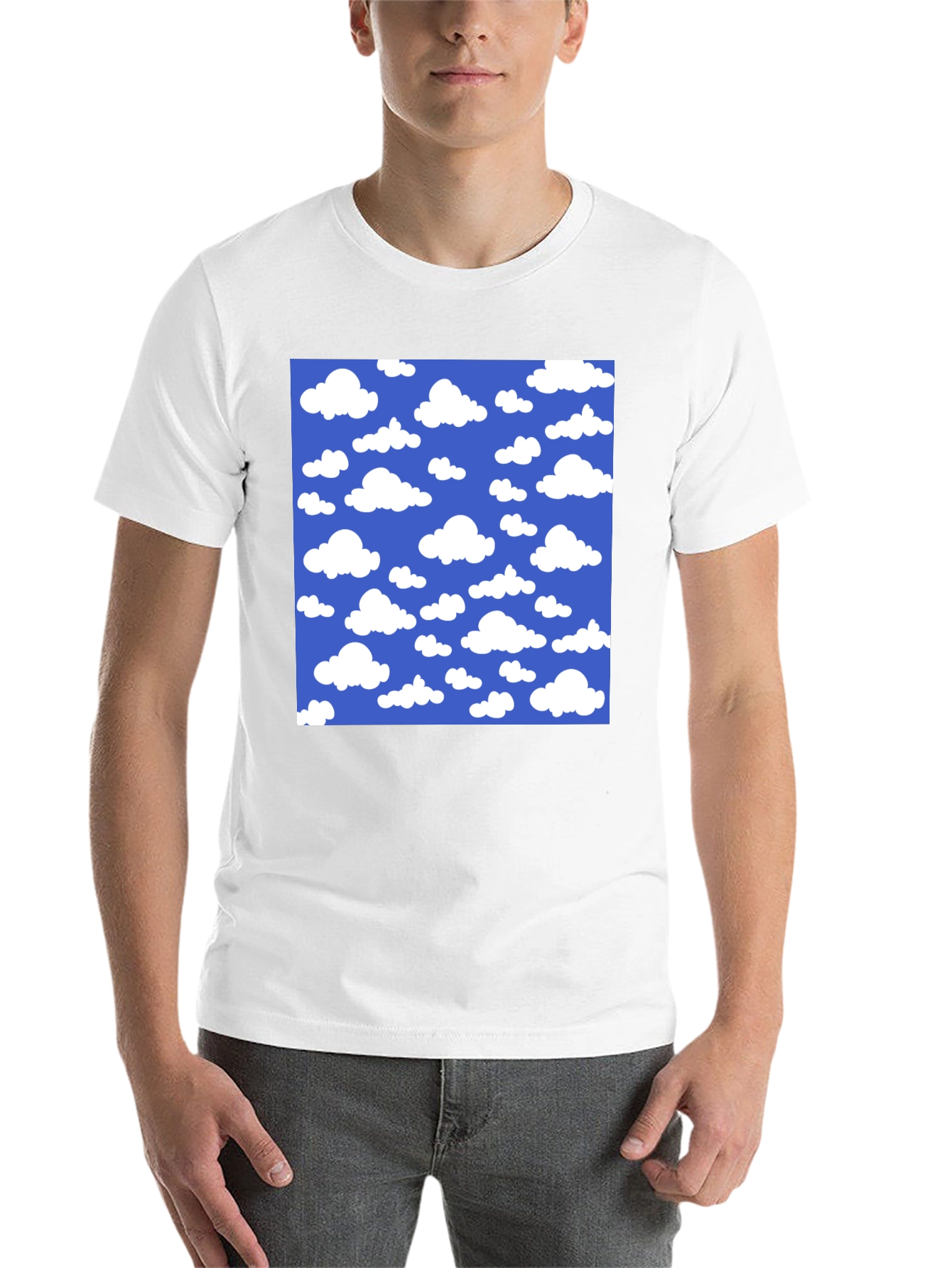 Sky Cloud Pattern Graphic Tee