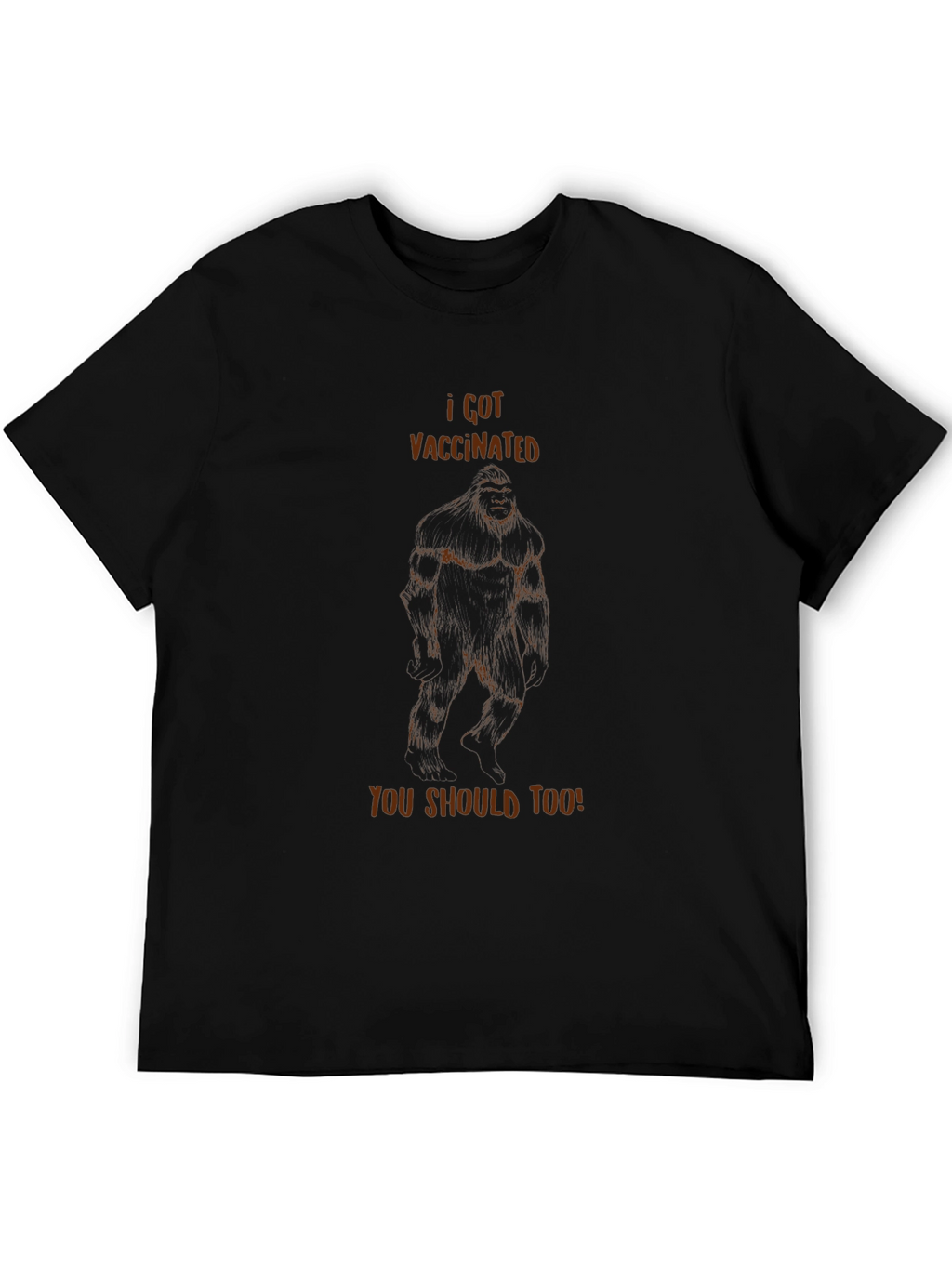 I Got Vaccinated Bigfoot Tee