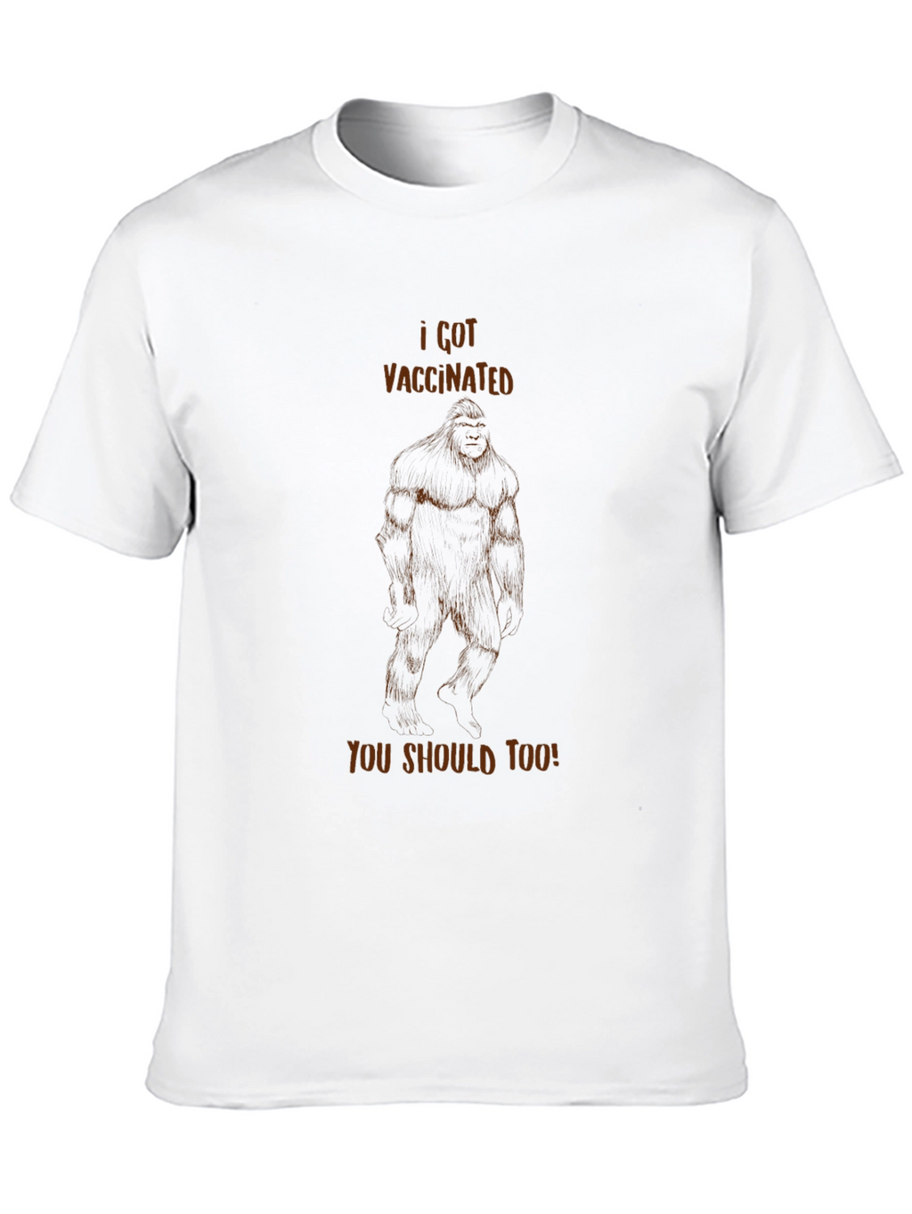 I Got Vaccinated Bigfoot Tee