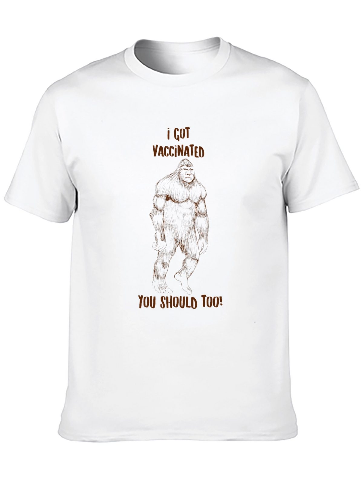 I Got Vaccinated Bigfoot Tee