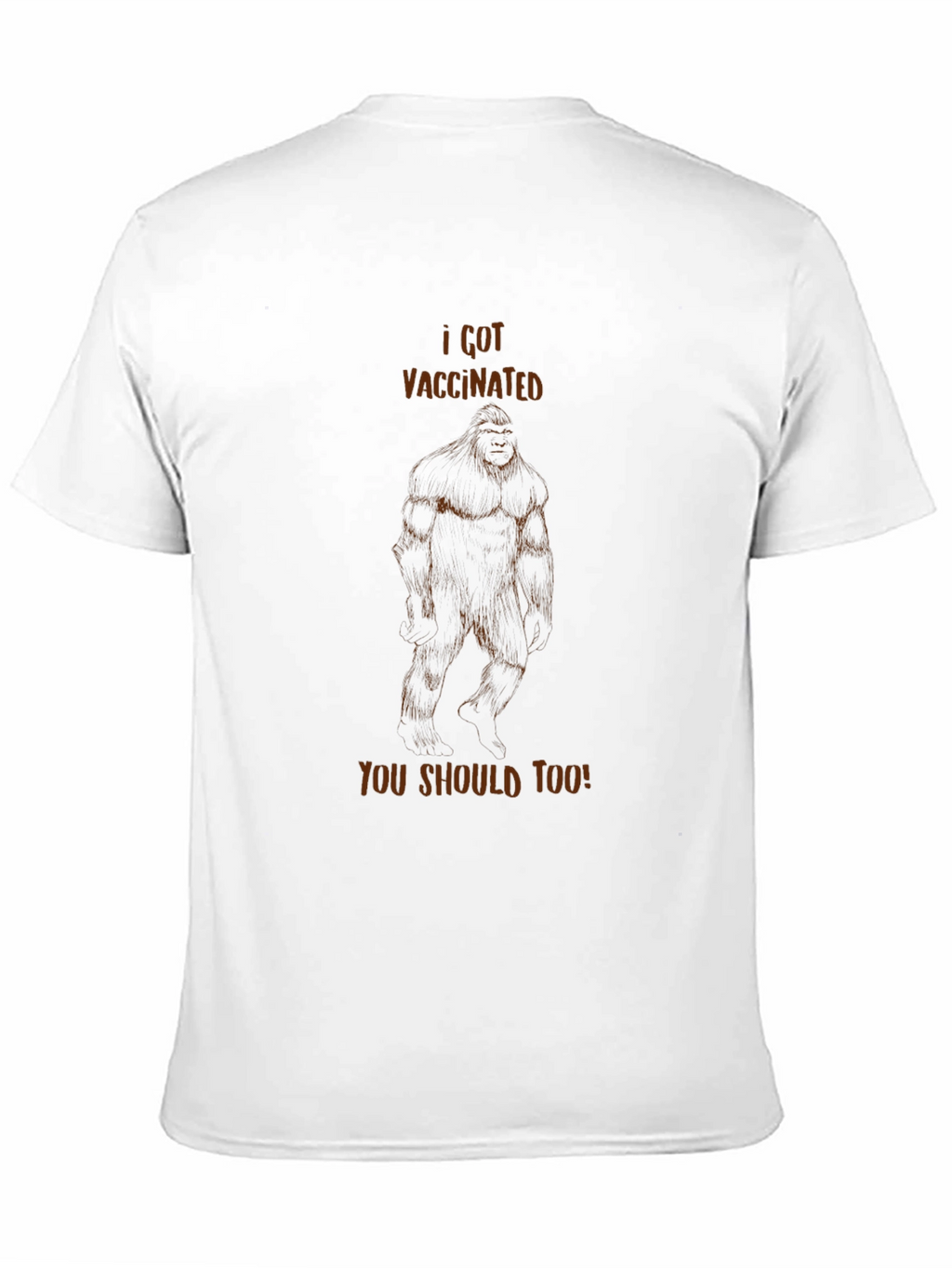 I Got Vaccinated Bigfoot Tee