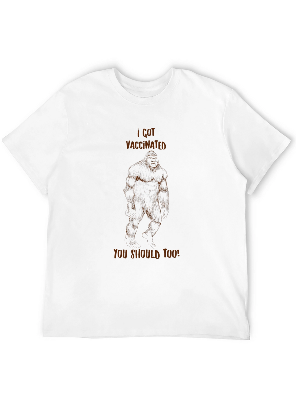 I Got Vaccinated Bigfoot Tee
