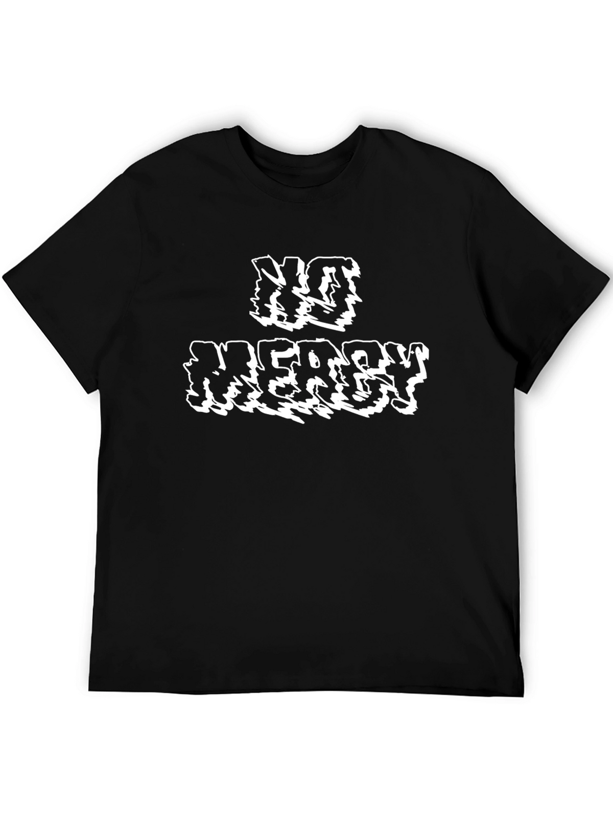 No Mercy Graphic Tee - Bold Black T-Shirt
