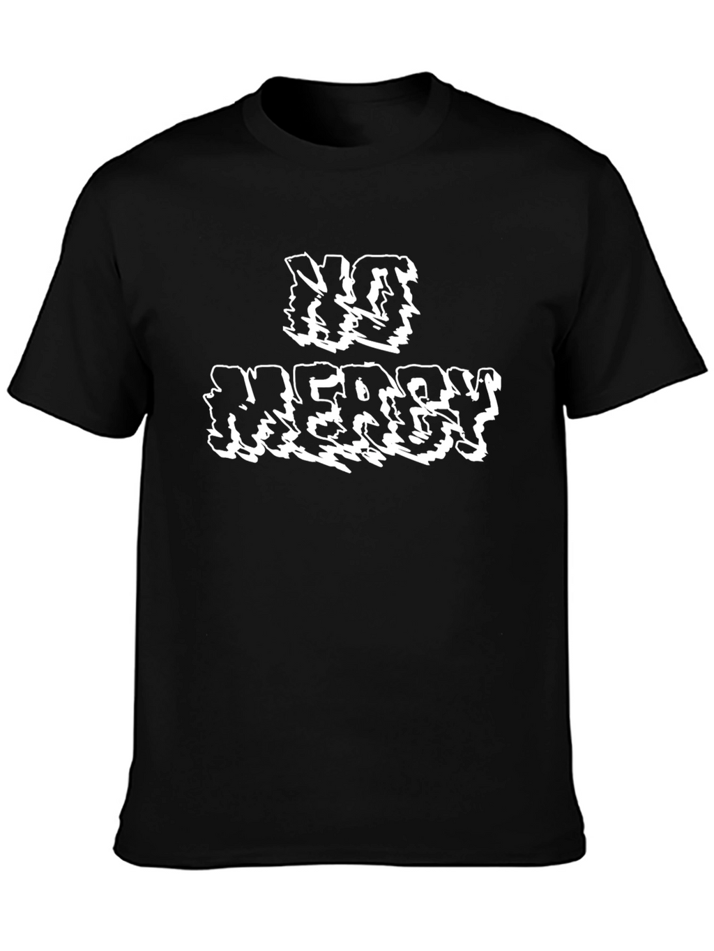 No Mercy Graphic Tee - Bold Black T-Shirt