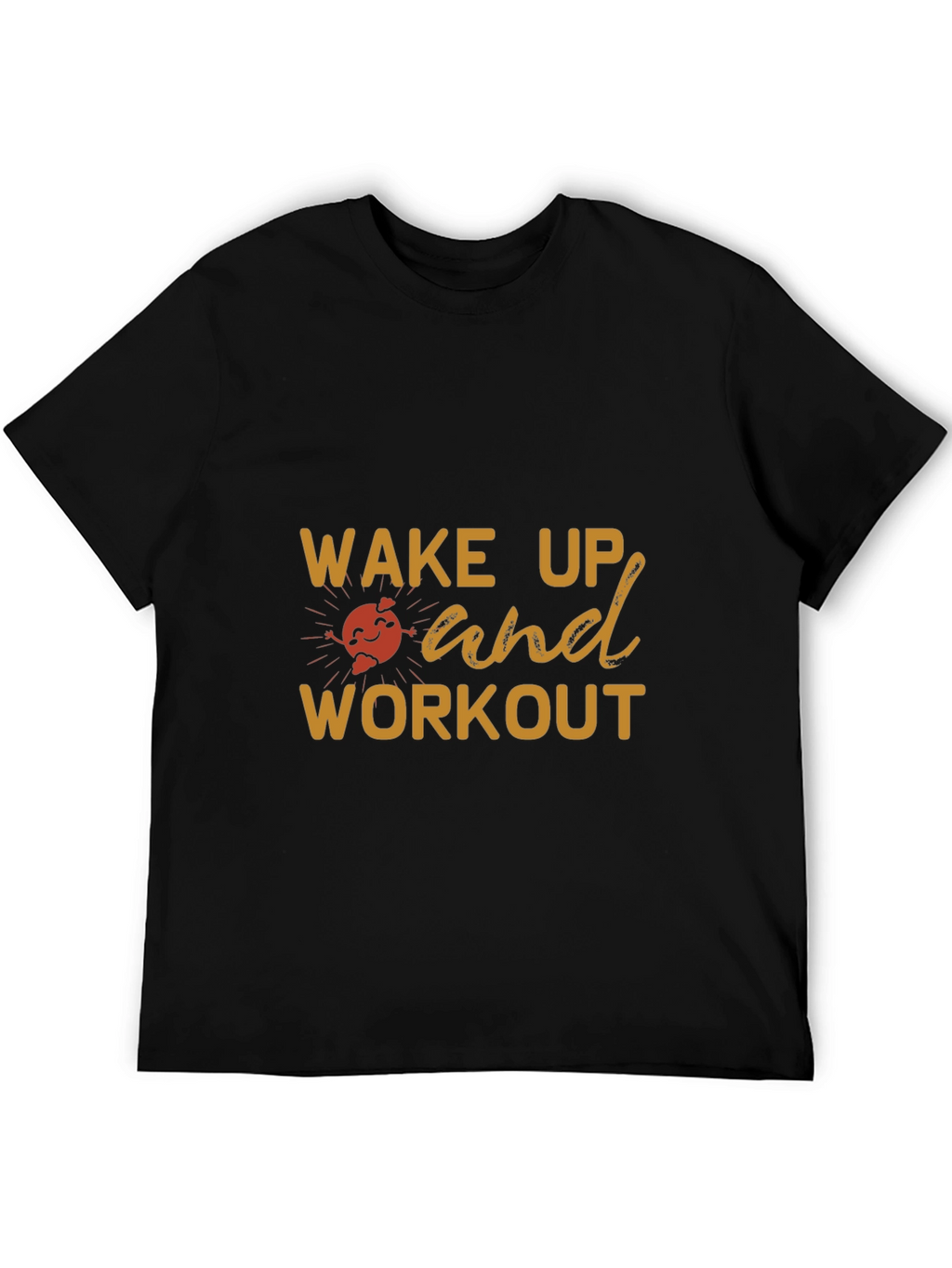 Wake Up & Workout Black Graphic Tee