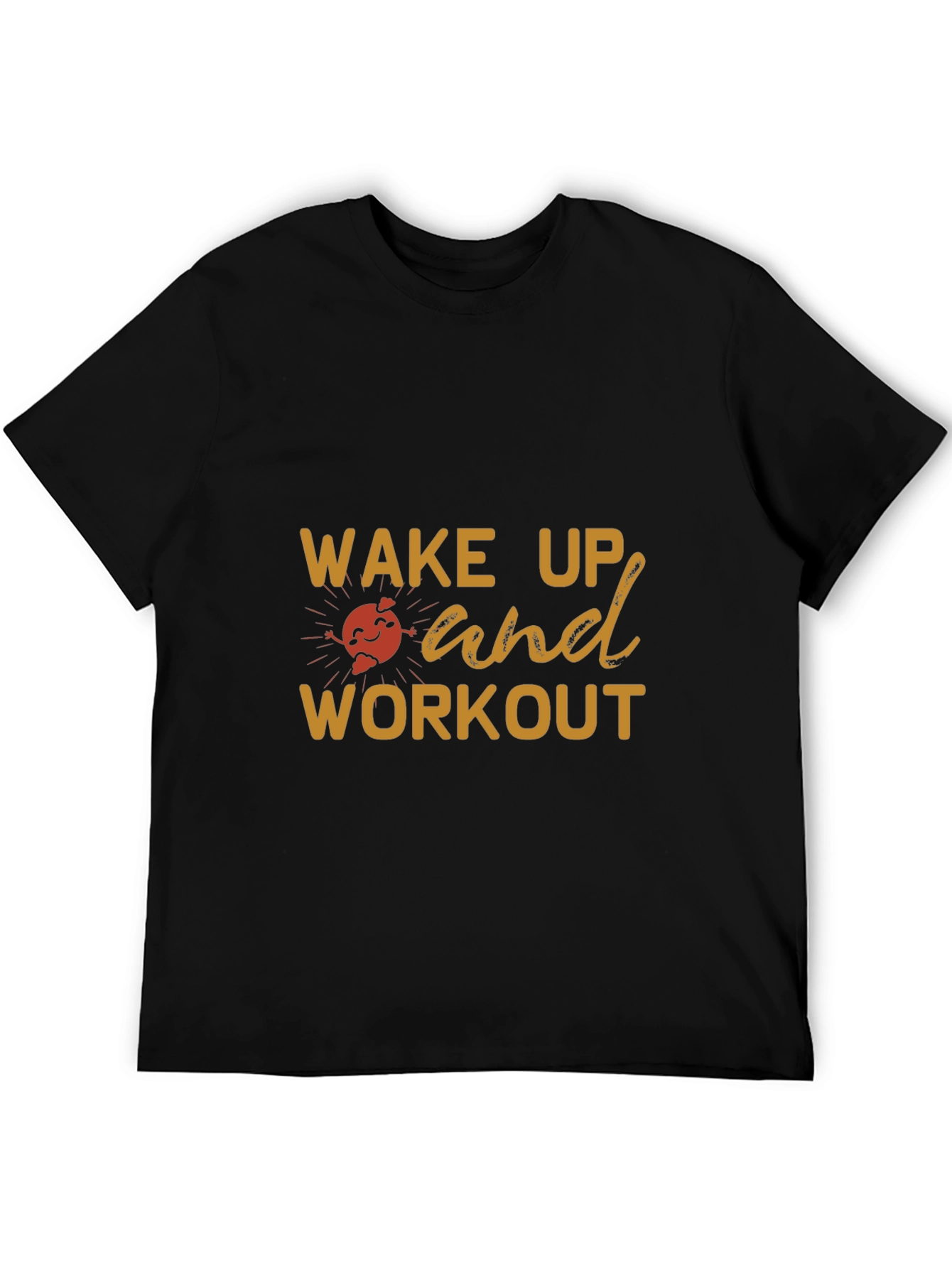 Wake Up & Workout Black Graphic Tee