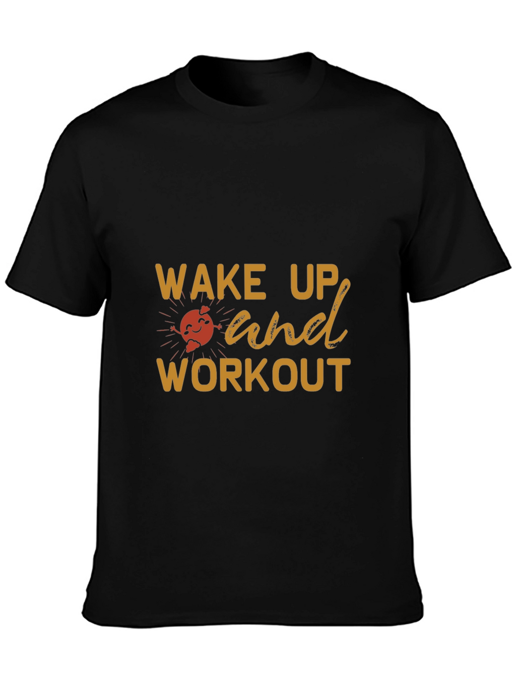 Wake Up & Workout Black Graphic Tee