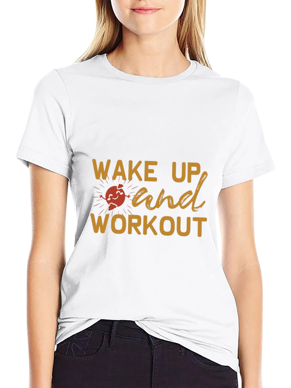 Wake Up & Workout Black Graphic Tee