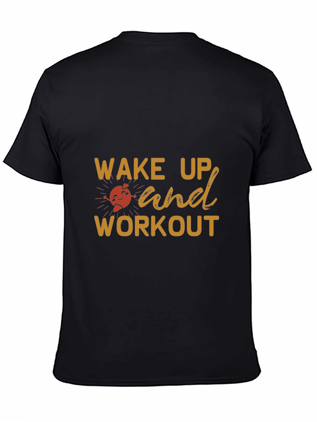 Wake Up & Workout Black Graphic Tee