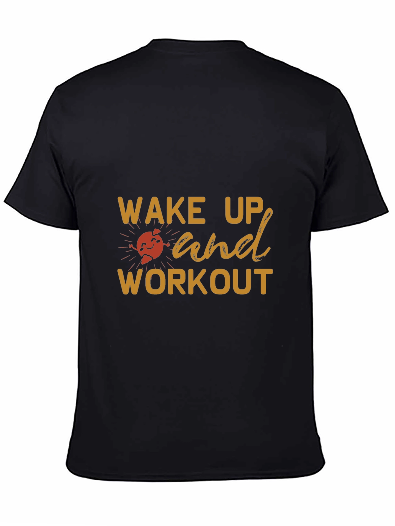 Wake Up & Workout Black Graphic Tee