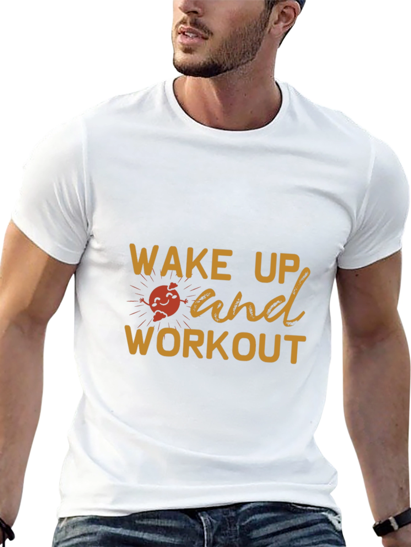 Wake Up & Workout Black Graphic Tee