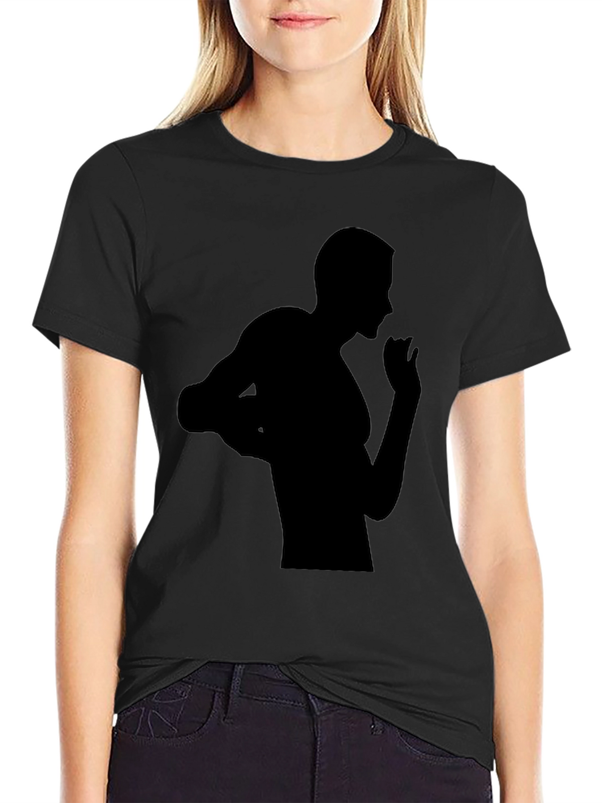 Black Silhouette Graphic Tee