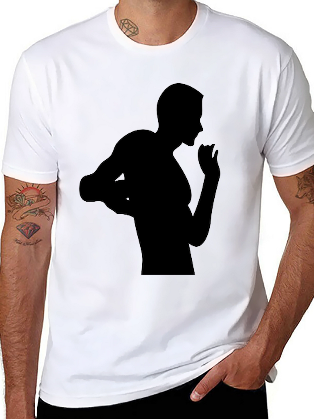 Black Silhouette Graphic Tee