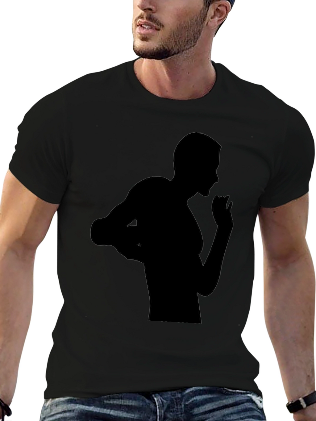 Black Silhouette Graphic Tee