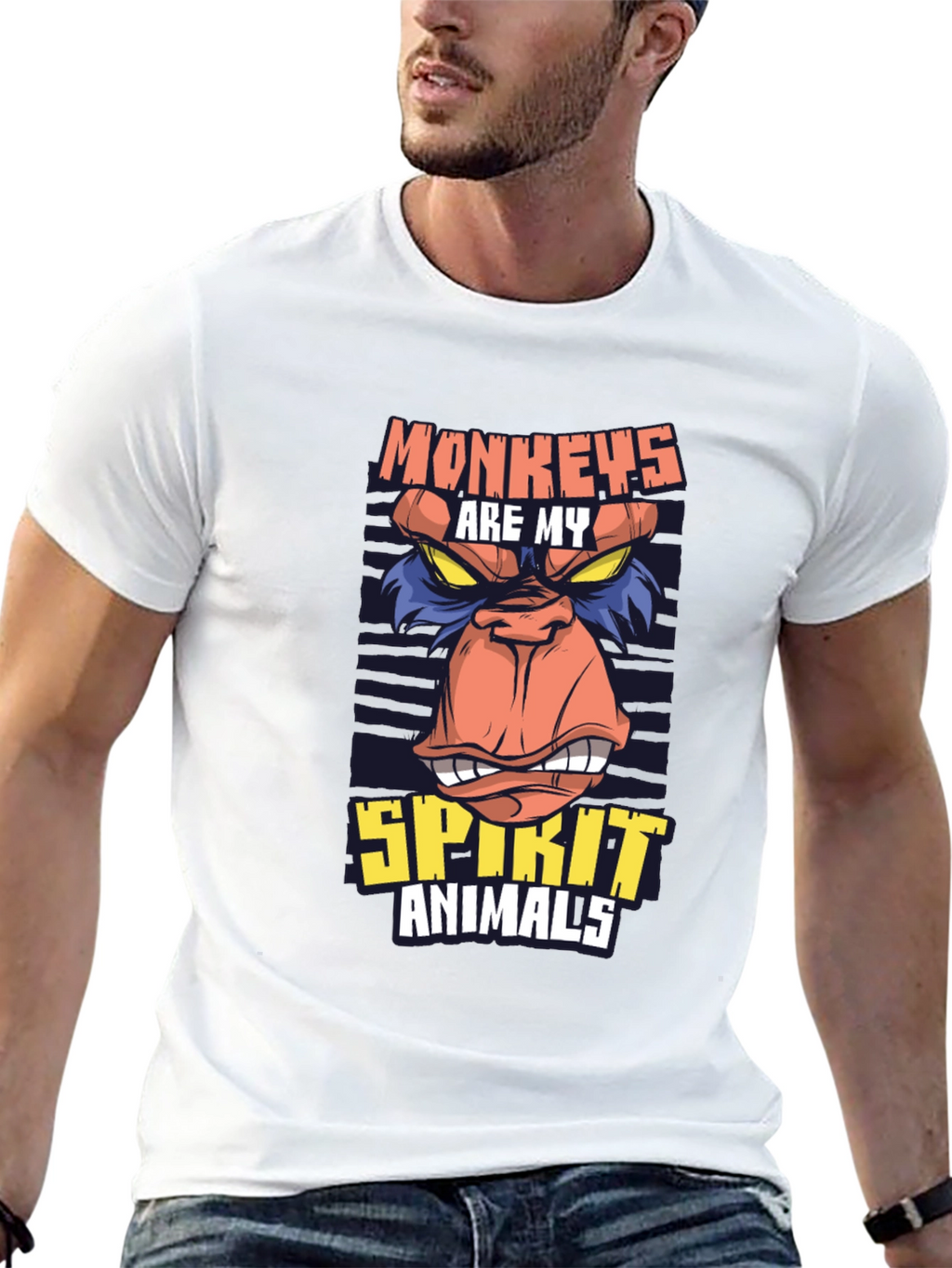 Monkeys Are My Spirit Animal Graphic T-Shirt