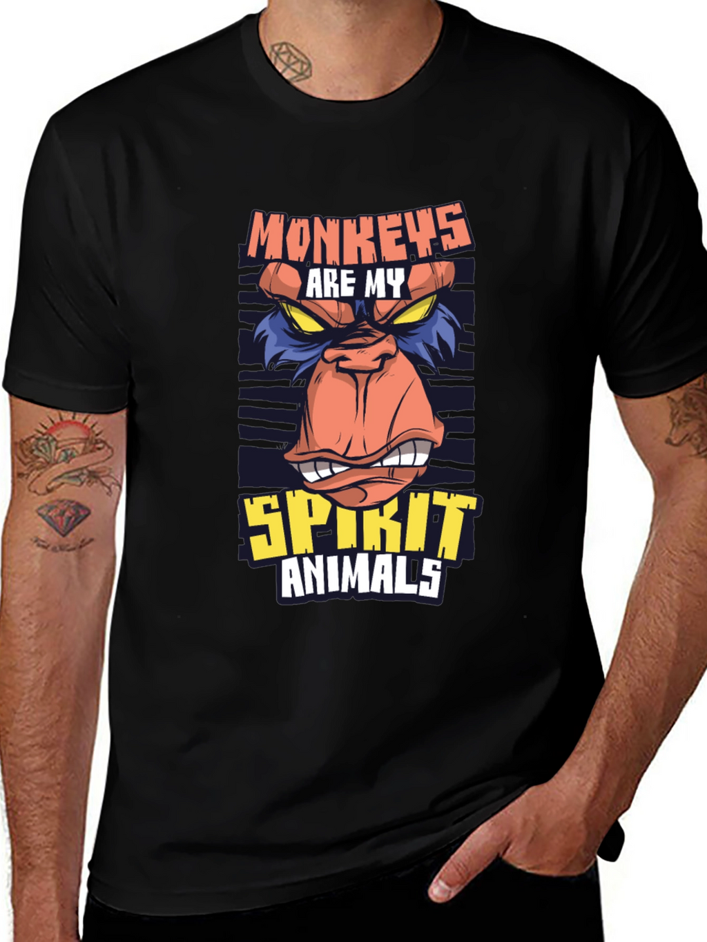 Monkeys Are My Spirit Animal Graphic T-Shirt