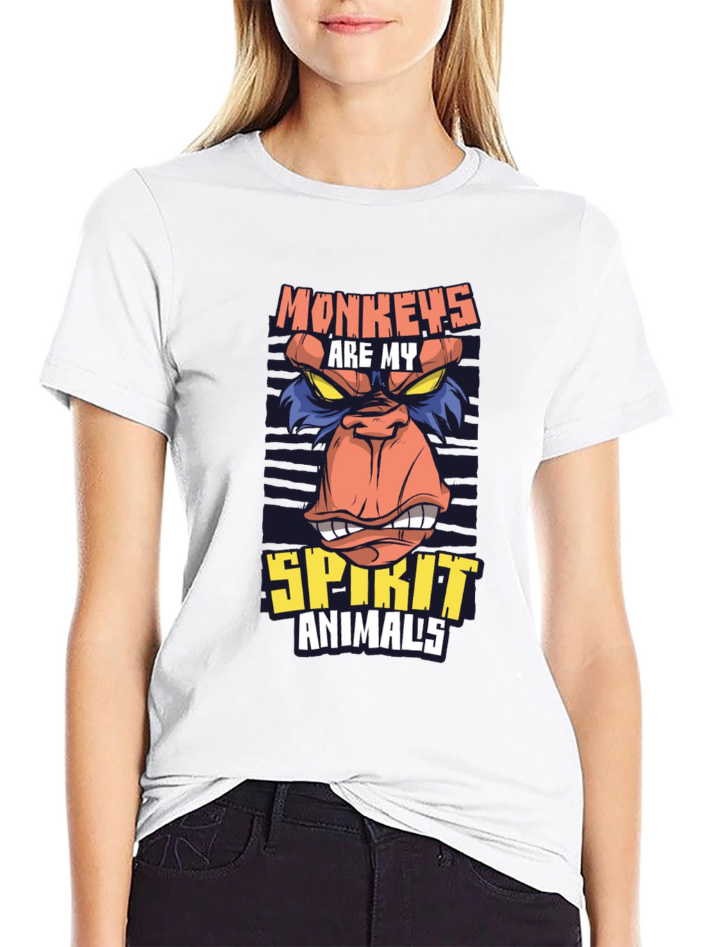 Monkeys Are My Spirit Animal Graphic T-Shirt