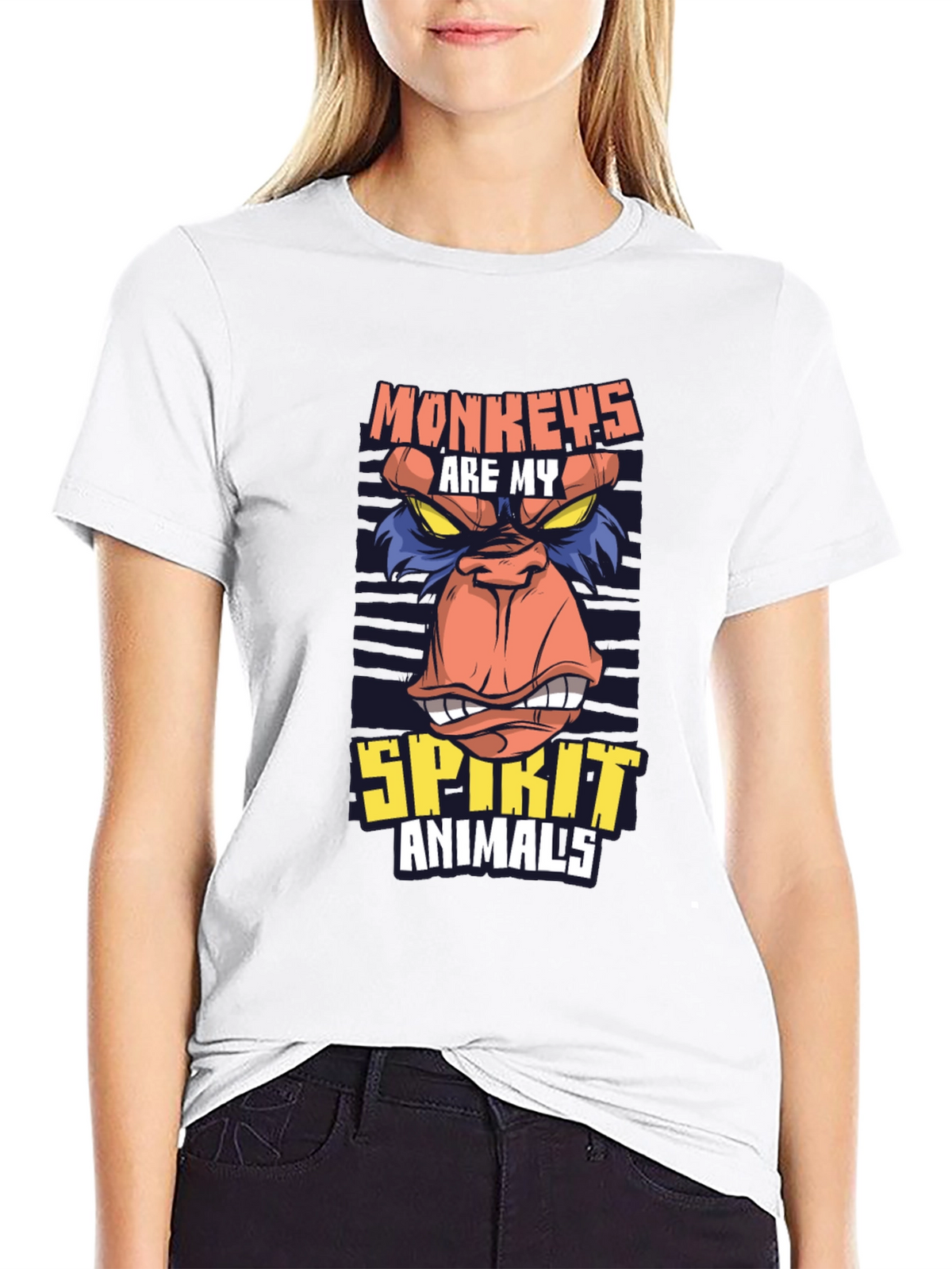 Monkeys Are My Spirit Animal Graphic T-Shirt