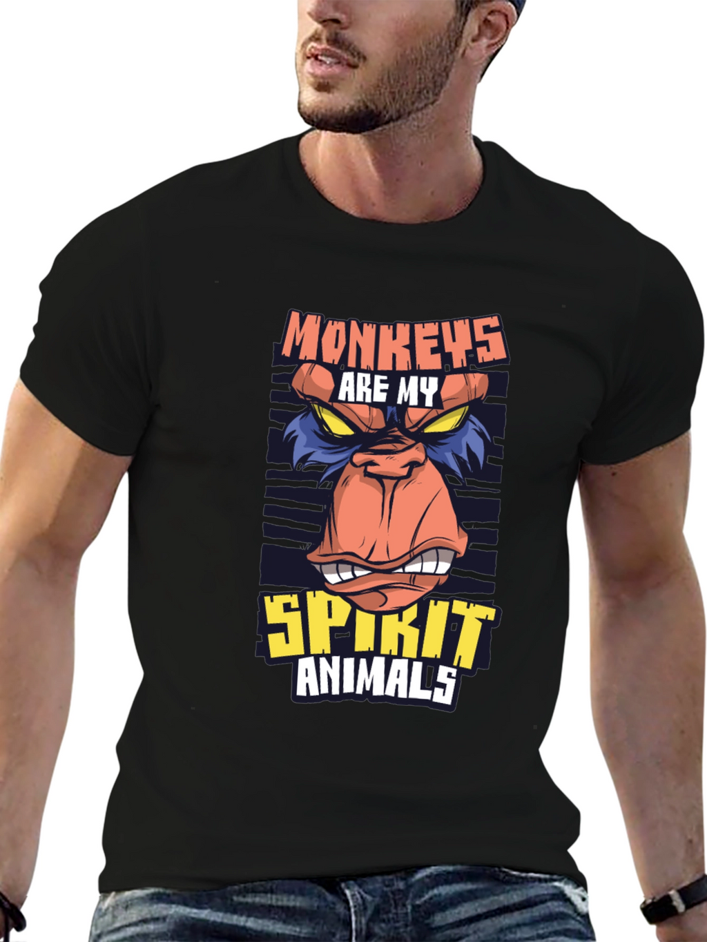 Monkeys Are My Spirit Animal Graphic T-Shirt