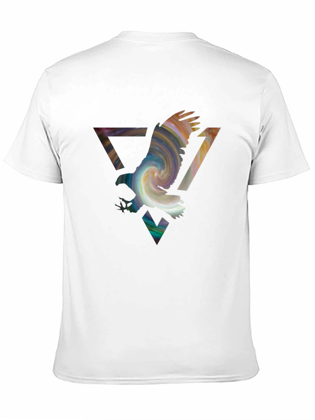 Eagle Galaxy Mens Black Graphic Tee