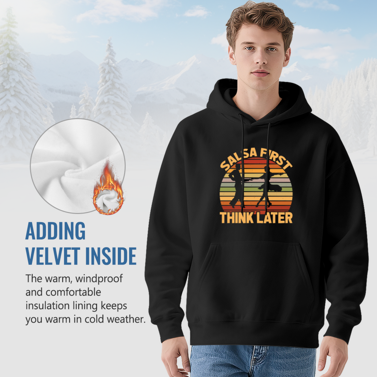 Retro Sunset Graphic Hoodie