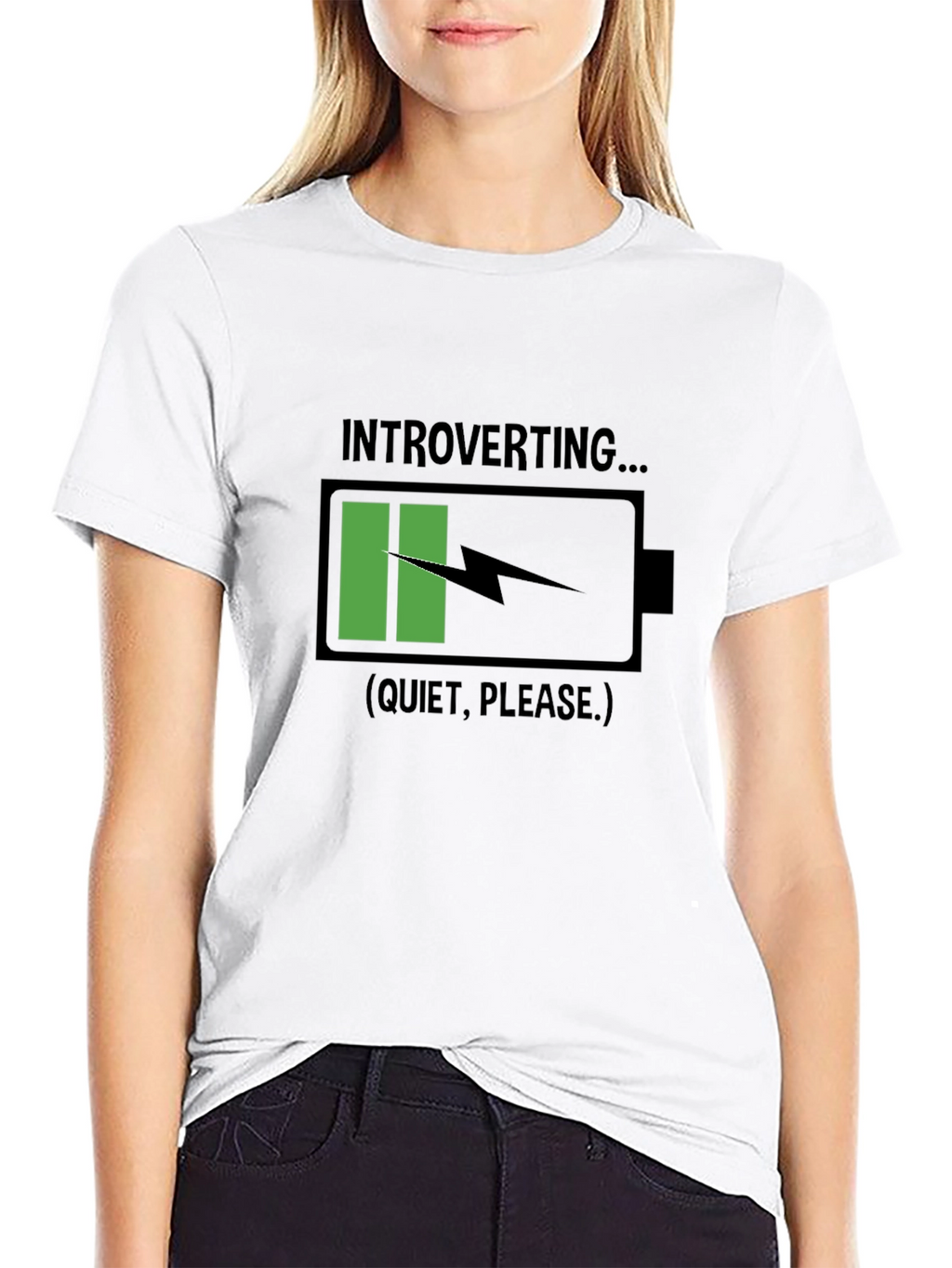 Introverting Battery Black T-Shirt