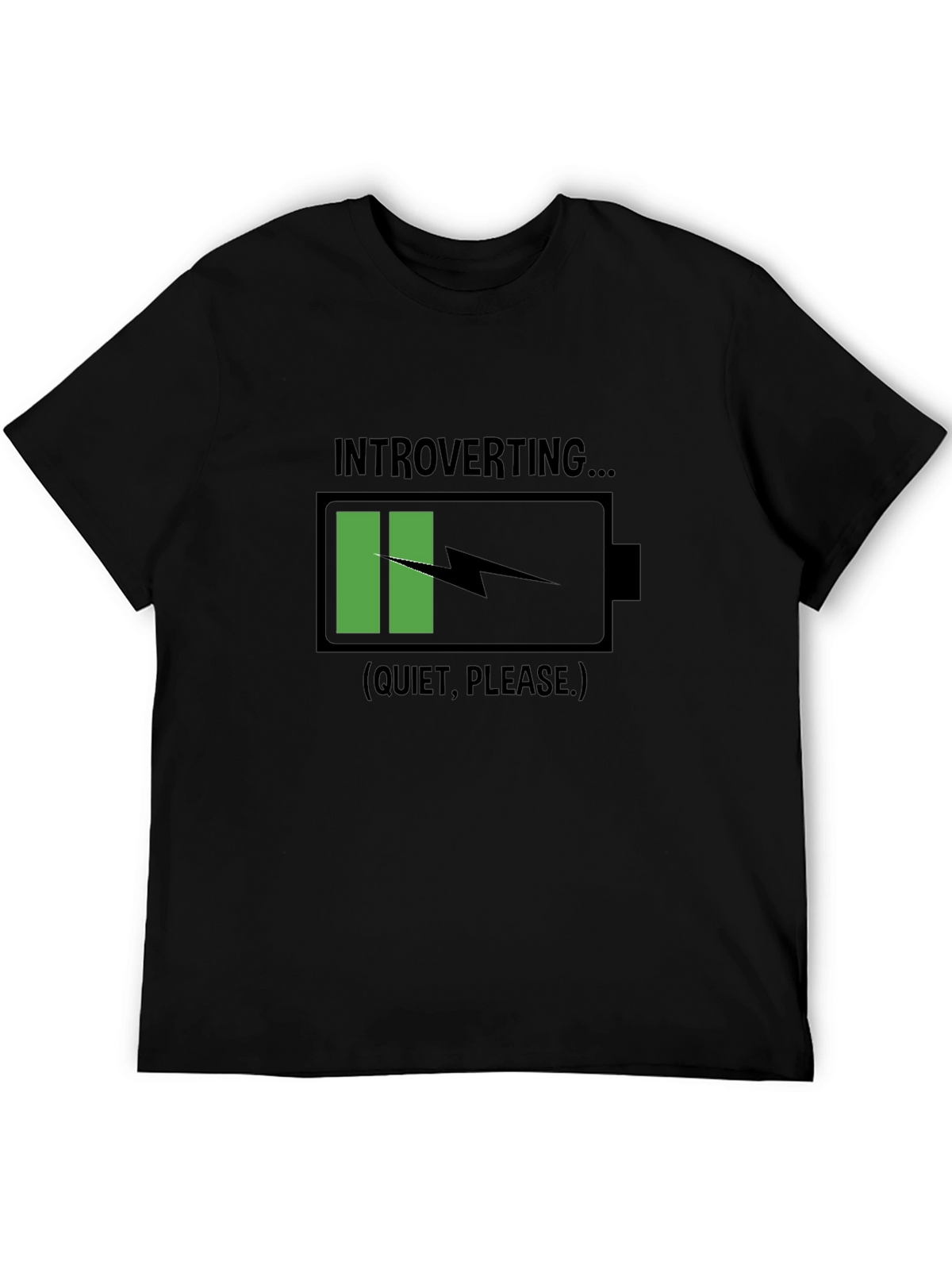 Introverting Battery Black T-Shirt