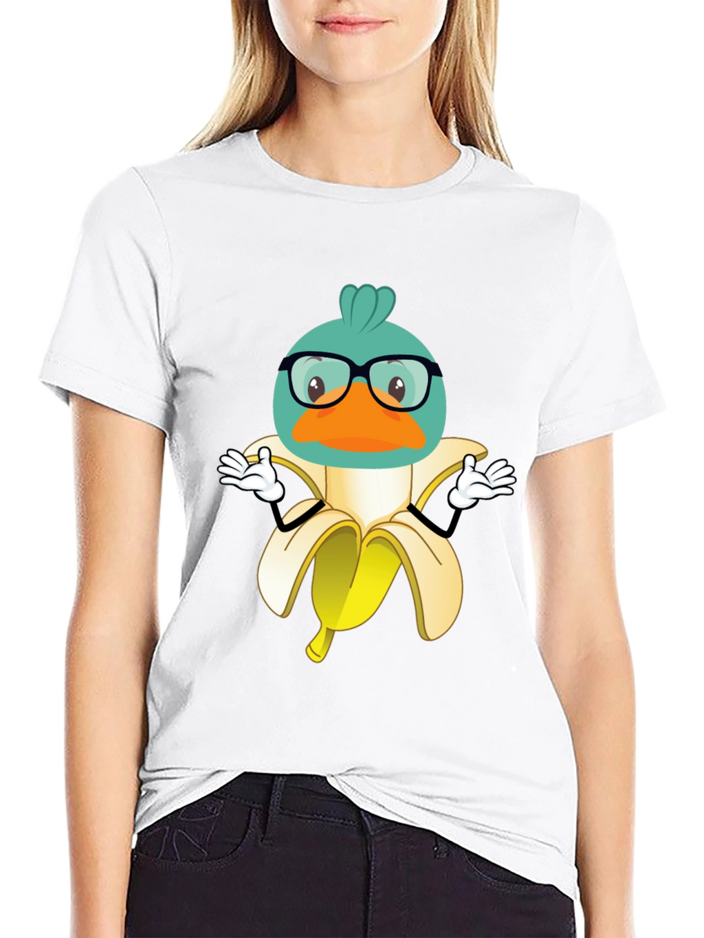 Duck Banana T-Shirt - Quirky Graphic Tee