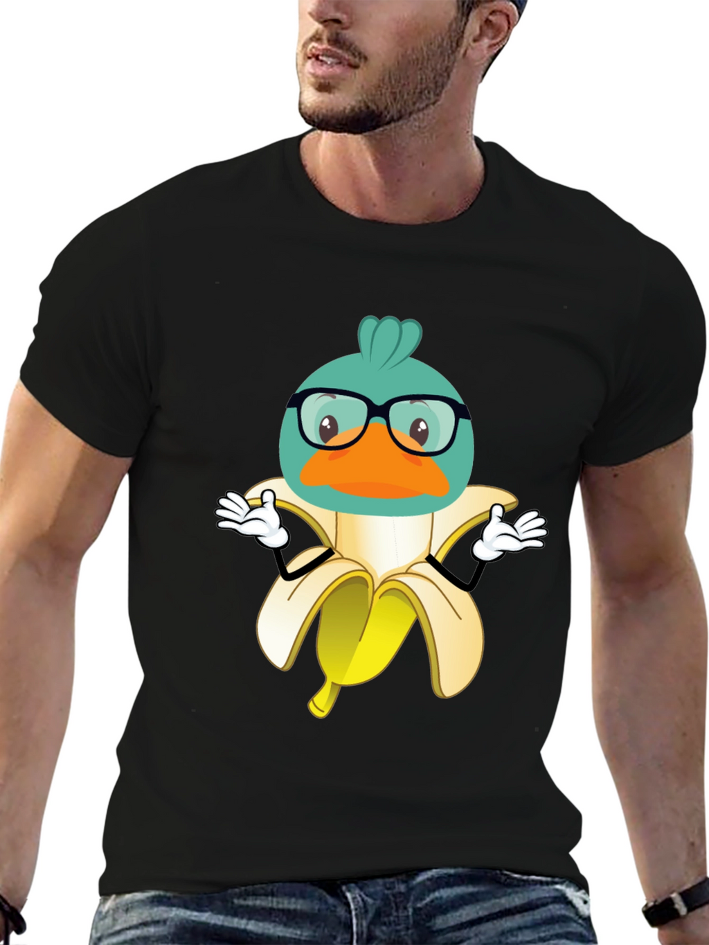 Duck Banana T-Shirt - Quirky Graphic Tee