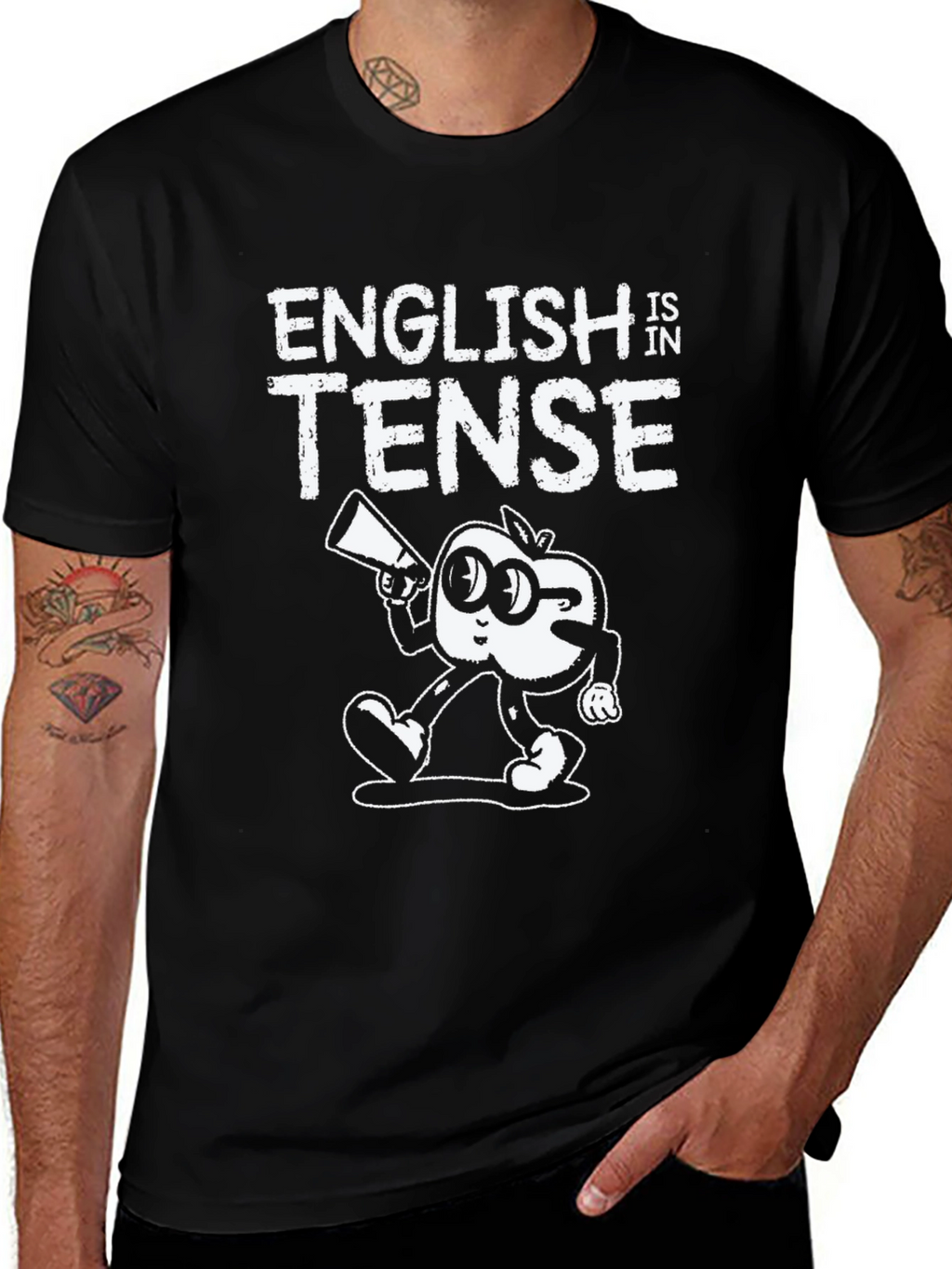 English is Tense Graphic Tee