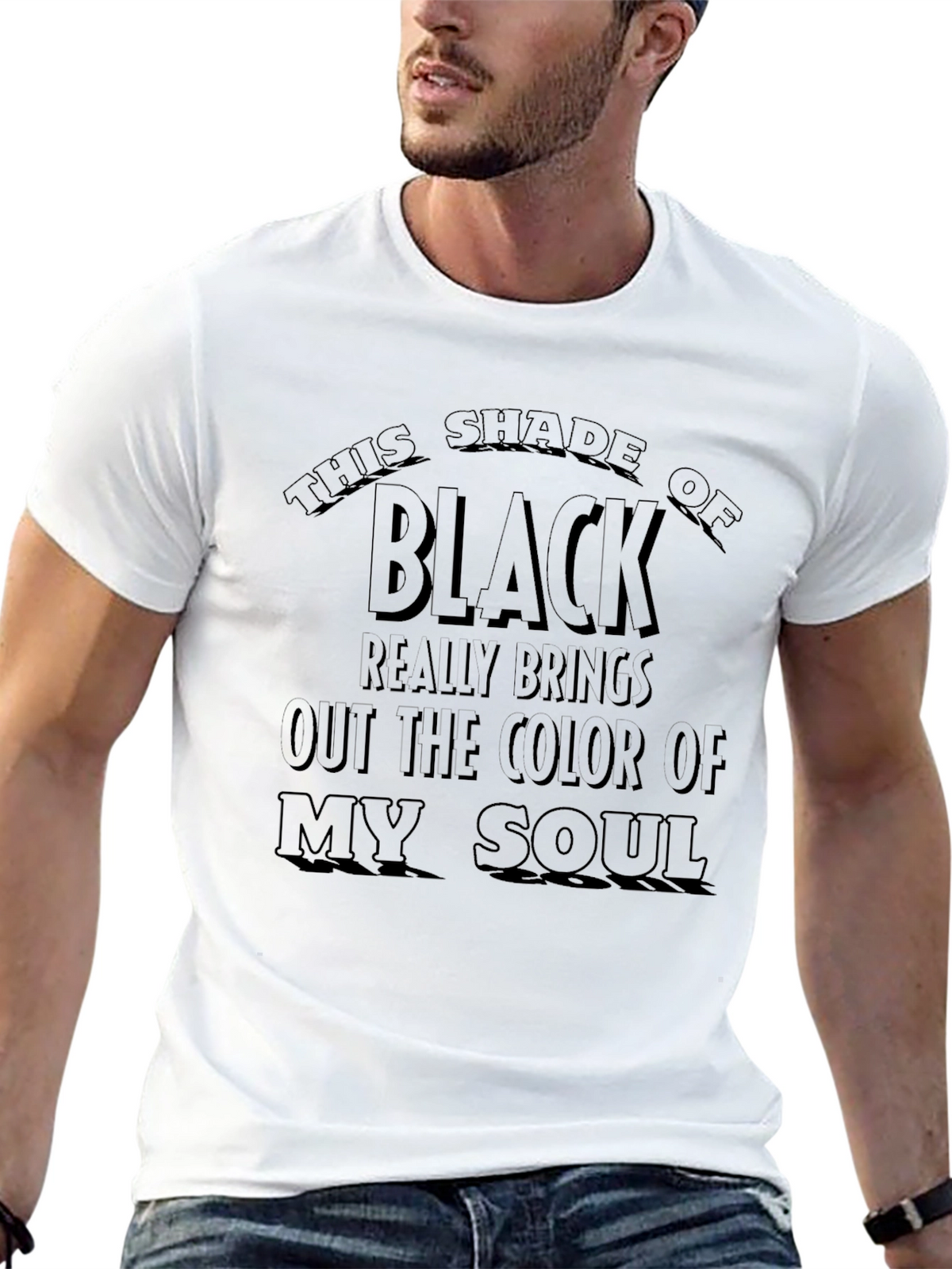 Black T-Shirt: Shade of Black Humor Tee
